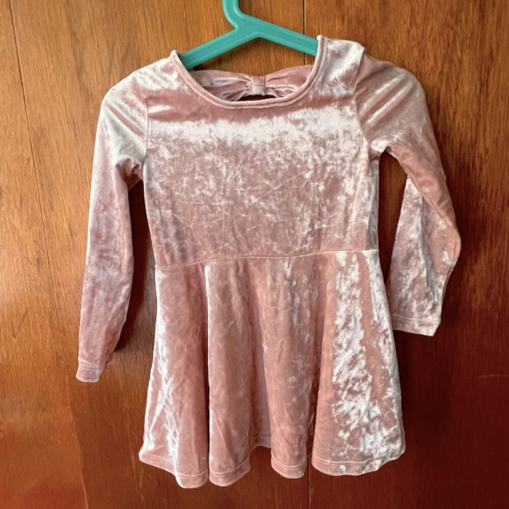 3/$20 Primark 24-36 mo Pink Crushed Velvet Ballerina Dress